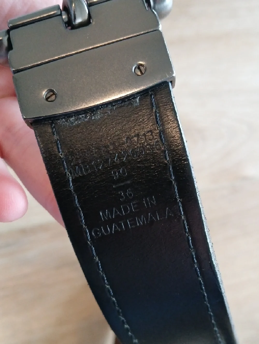 Fossil Mens 36 Brown Leather Men's Belt with Silver Buckle